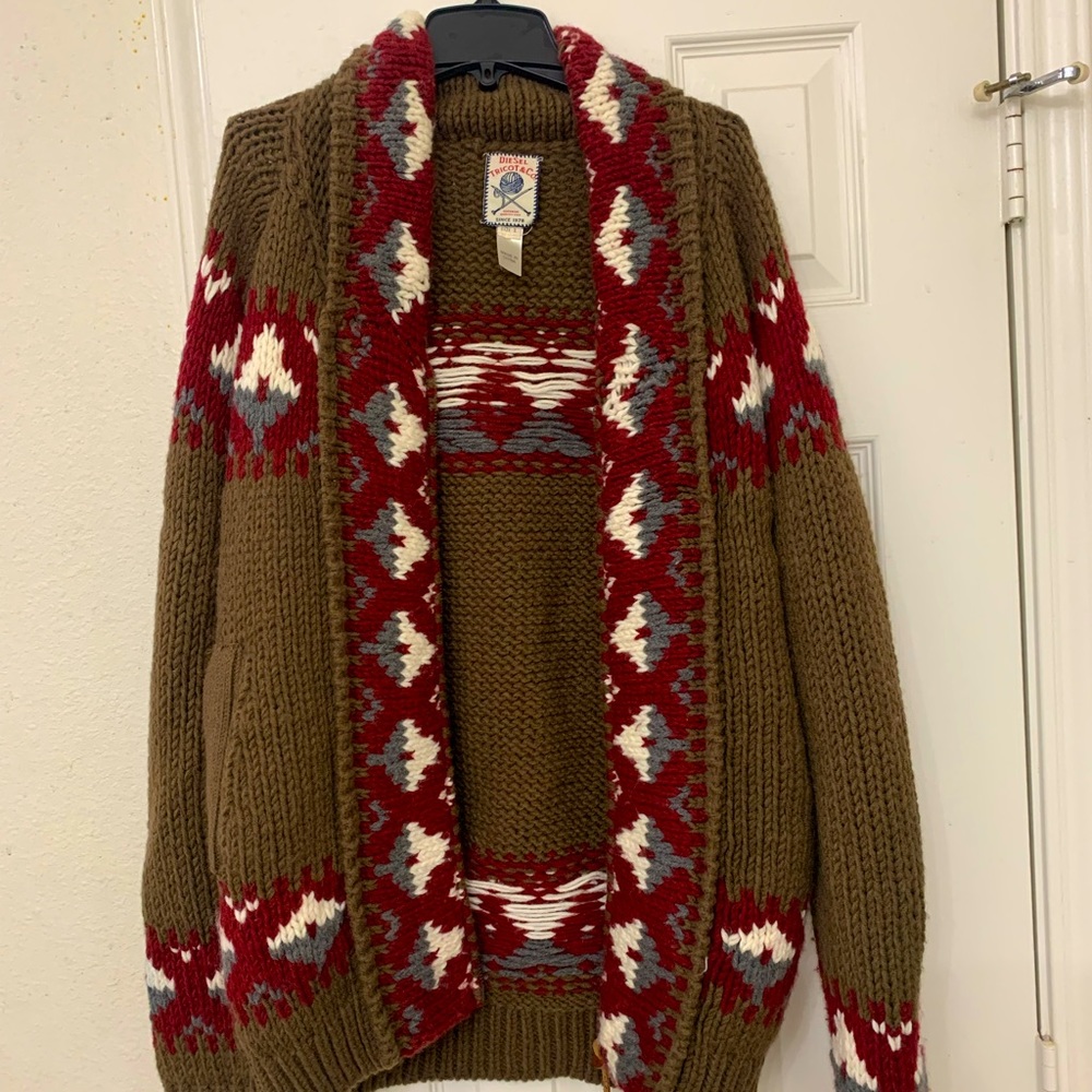 Diesel knitted zip cardigan